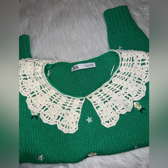 ZARA Embroidered Knit Sweater - Picture 7 of 10